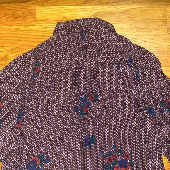 The Kooples - Mens Button Down Shirt - Burgundy - Size Small / Slim Fit - Picture 5 of 10